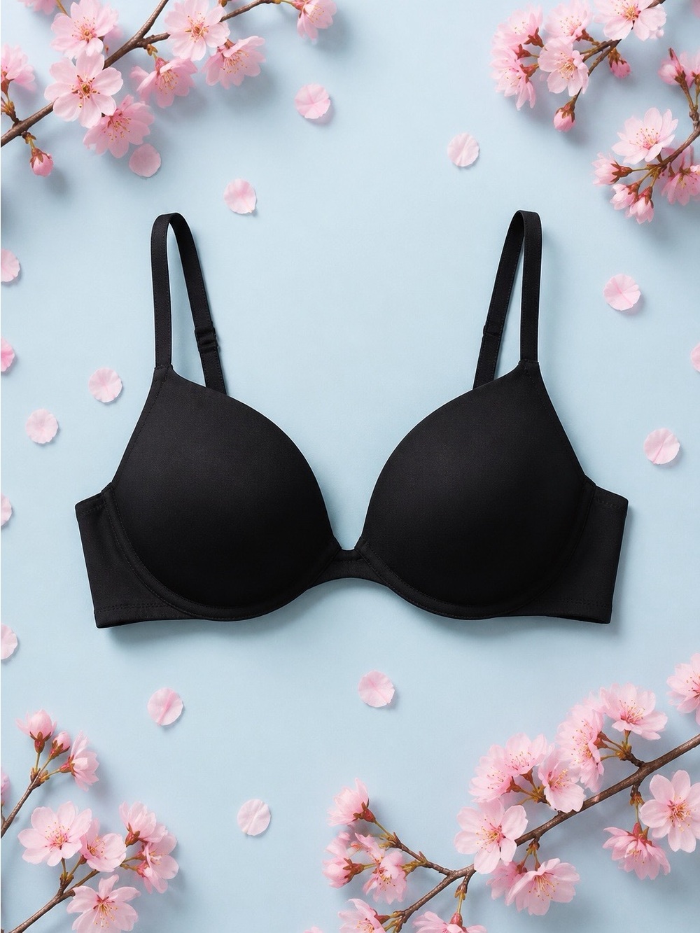Skims Ultimate Push Up Plunge Bra in Black w/ Back Clasp & Underwire 34A